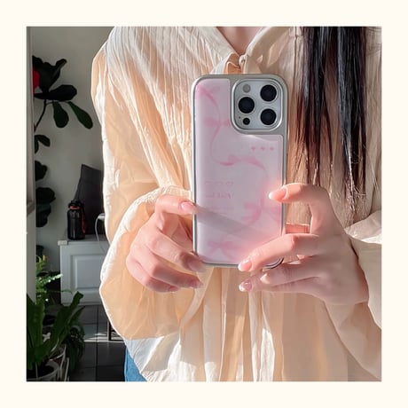 【お取り寄せ商品】iPhoneケース スマホケース iPhone16 iPhone15 iPhone14 かわいい ラブリー リボン 韓国 L9388