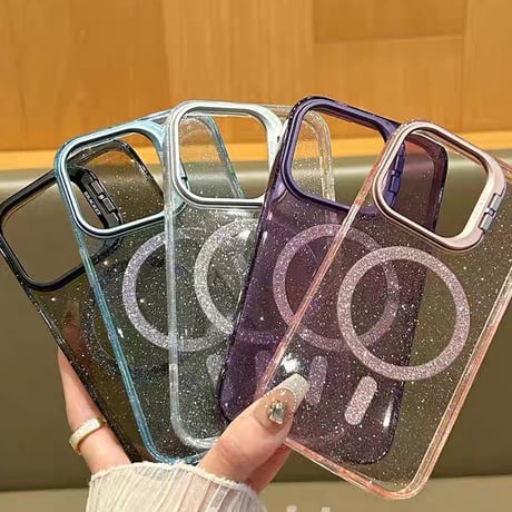 【お取り寄せ商品】iPhoneケース スマホケース iPhone16 iPhone15 iPhone14 グリッター キラキラ ラメ MagSafe L9845