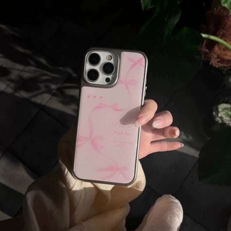 【お取り寄せ商品】iPhoneケース スマホケース iPhone16 iPhone15 iPhone14 かわいい ラブリー リボン 韓国 L9388