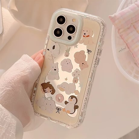 【お取り寄せ商品】iPhoneケース スマホケース iPhone15 iPhone14 キャラクター アニマル ミラー L8325