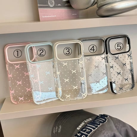 【お取り寄せ商品】iPhoneケース スマホケース iPhone17 iPhone16 iPhone15 リボン ドット柄 可愛い  シンプル  M7186