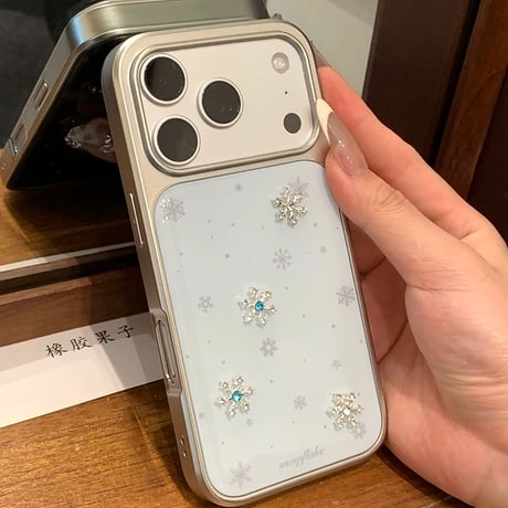【お取り寄せ商品】iPhoneケース スマホケース iPhone17 iPhone16 iPhone15 韓国 可愛い 雪 ブルー M7125