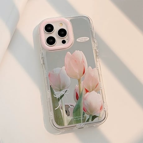 【お取り寄せ商品】iPhoneケース スマホケース iPhone15 iPhone14 花柄 大人可愛い ミラー L8232