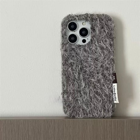 【お取り寄せ商品】iPhoneケース スマホケース iPhone17 iPhone16 iPhone15 大人可愛い もこもこ シンプル 秋冬 M7126
