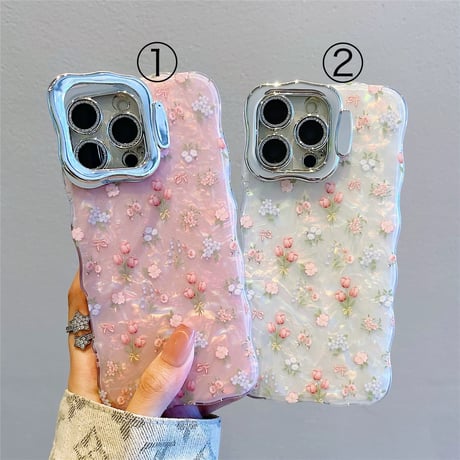 【お取り寄せ商品】iPhoneケース スマホケース iPhone16 iPhone15 iPhone14 かわいい チューリップ シェル L9230