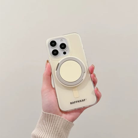 【お取り寄せ商品】iPhoneケース スマホケース iPhone16 iPhone15 シンプル パステル スタンドMagSafe M7015