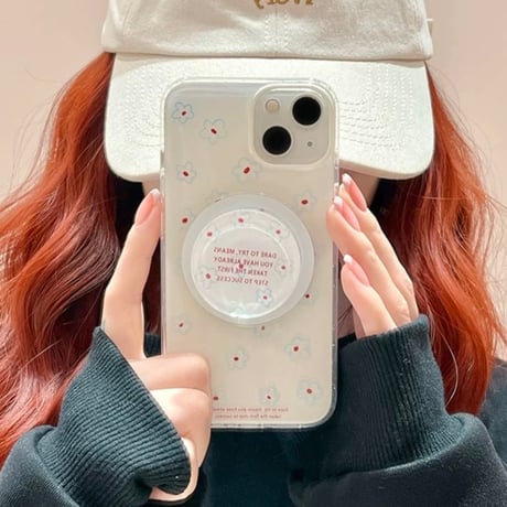 【お取り寄せ商品】iPhoneケース スマホケース iPhone16 iPhone15 iPhone14 可愛い おしゃれ 人気 花柄 MagSafe L9368