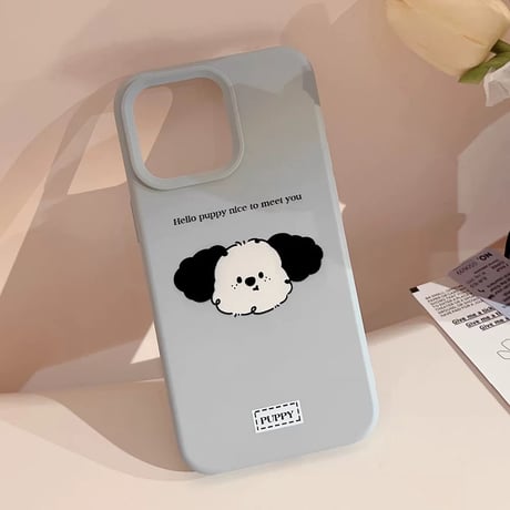 【お取り寄せ商品】iPhoneケース スマホケース iPhone16 iPhone15 iPhone14 かわいい　シンプル 犬 L9143