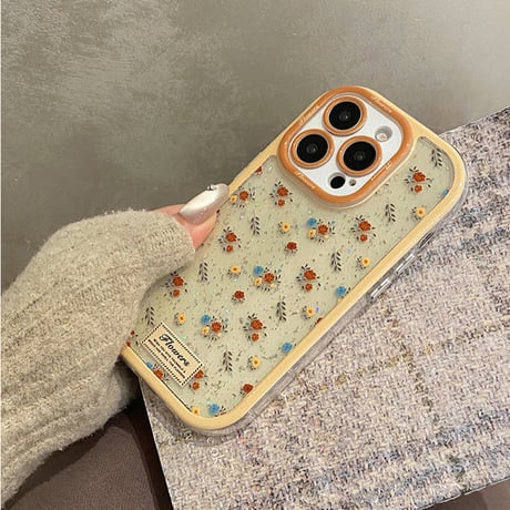 【お取り寄せ商品】iPhoneケース スマホケース iPhone16 iPhone15 iPhone14 大人可愛い クリームカラー 花柄 L9340