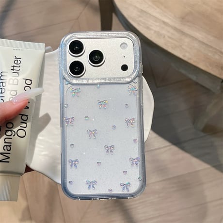 【お取り寄せ商品】iPhoneケース スマホケース iPhone17 iPhone16 iPhone15 iPhone14 リボン ラメ 韓国 可愛い M7164