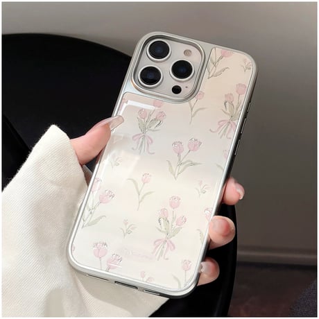 【お取り寄せ商品】iPhoneケース スマホケース iPhone16 iPhone15 iPhone14 花柄 チューリップ 大人可愛い くすみカラー L9583