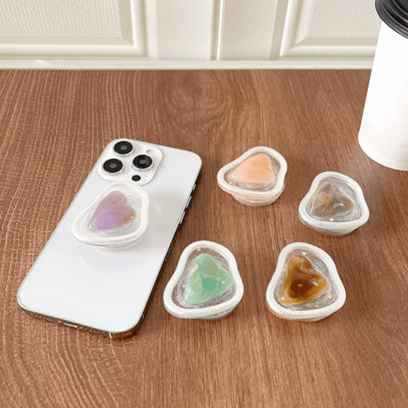 【お取り寄せ商品】iPhone グリップ 大人女子 ニュアンス 落下防止 L9234