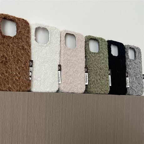 【お取り寄せ商品】iPhoneケース スマホケース iPhone17 iPhone16 iPhone15 大人可愛い もこもこ シンプル 秋冬 M7126