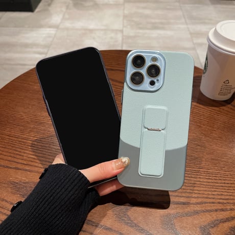 【お取り寄せ商品】iPhoneケース スマホケース iPhone15 iPhone14 サンプル ツートン スタンド L8930