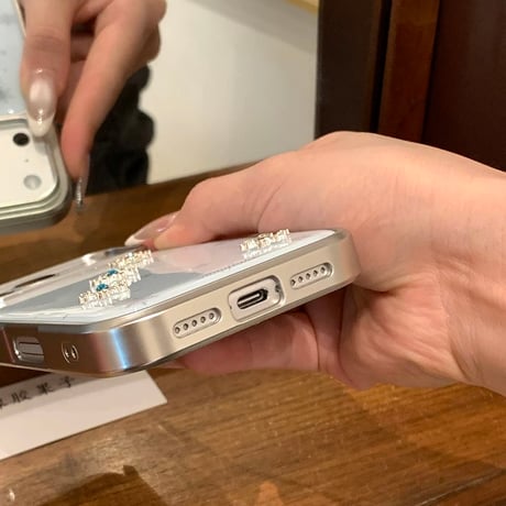 【お取り寄せ商品】iPhoneケース スマホケース iPhone17 iPhone16 iPhone15 韓国 可愛い 雪 ブルー M7125