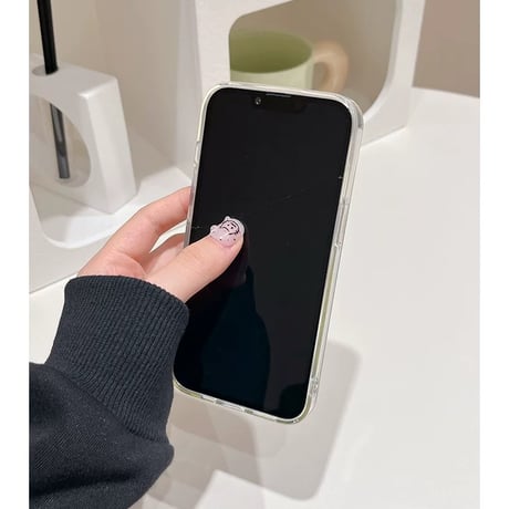 【お取り寄せ商品】iPhoneケース スマホケース iPhone15 iPhone14 グラデーション グリーン ハンドグリップ ハート L8327