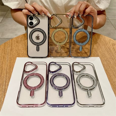 【お取り寄せ商品】iPhoneケース スマホケース iPhone16 iPhone15 シンプル ストーン magsafe キラキラ M7028