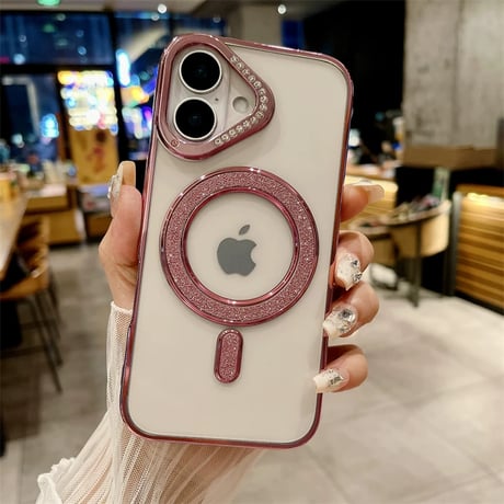 【お取り寄せ商品】iPhoneケース スマホケース iPhone16 iPhone15 シンプル ストーン magsafe キラキラ M7028