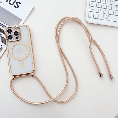 【お取り寄せ商品】iPhoneケース スマホケース iPhone16 iPhone15 iPhone14 シンプル 可愛い 韓国 ショルダーストラップ MagSafe L9362
