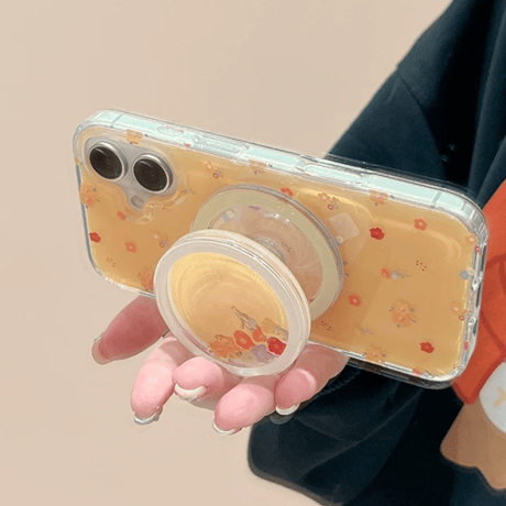 【お取り寄せ商品】iPhoneケース スマホケース iPhone16 iPhone15 iPhone14 かわいい 花 フラワー ゆらゆら L9275