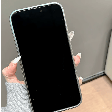【お取り寄せ商品】iPhoneケース スマホケース iPhone16 iPhone15 iPhone14 くすみカラー 可愛い おしゃれ ブルー リボン L9599