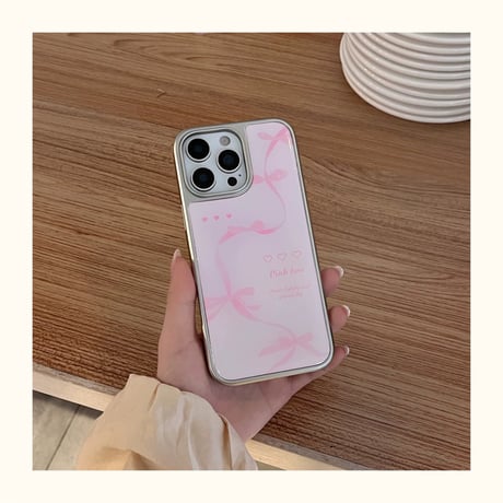 【お取り寄せ商品】iPhoneケース スマホケース iPhone16 iPhone15 iPhone14 かわいい ラブリー リボン 韓国 L9388