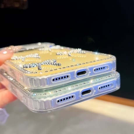 【お取り寄せ商品】iPhoneケース スマホケース iPhone17 iPhone16 iPhone15 リボン 大人可愛い キラキラ M7071
