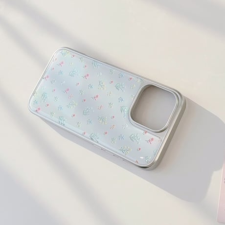 【お取り寄せ商品】iPhoneケース スマホケース iPhone16 iPhone15 iPhone14 韓国 ガーリー 小さな花柄 L9816