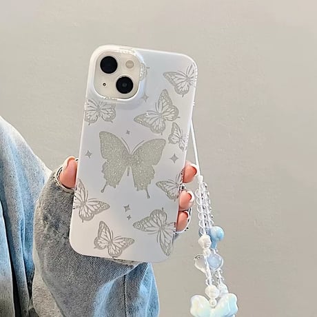 【お取り寄せ商品】iPhoneケース スマホケース iPhone16 iPhone15 iPhone14 きれいめ 蝶々 L9155