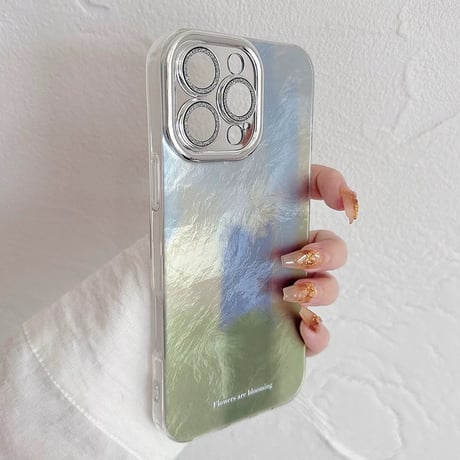 【お取り寄せ商品】iPhoneケース スマホケース iPhone16 iPhone15 iPhone14 大人可愛い チェック くすみカラー キラキラ L9548