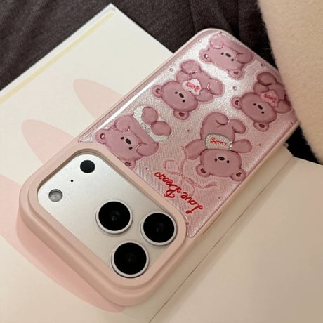 【お取り寄せ商品】iPhoneケース スマホケース iPhone17 iPhone16 iPhone15 iPhone14 韓国 可愛い くま トレンド L9360