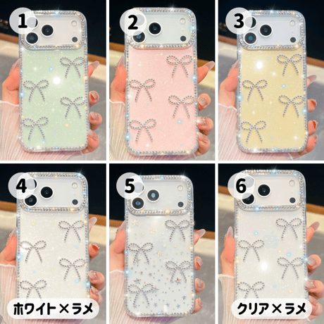 【お取り寄せ商品】iPhoneケース スマホケース iPhone17 iPhone16 iPhone15 リボン 大人可愛い キラキラ M7071