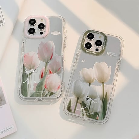 【お取り寄せ商品】iPhoneケース スマホケース iPhone15 iPhone14 花柄 大人可愛い ミラー L8232