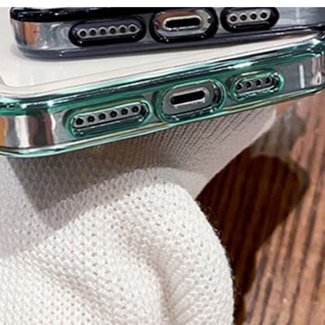 【お取り寄せ商品】iPhoneケース スマホケース iPhone15 iPhone14 メタリック クリア シンプル 推し活 L8134