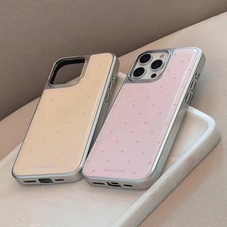 【お取り寄せ商品】iPhoneケース スマホケース iPhone16 iPhone15 iPhone14 大人女子 パステル 韓国 ハート 可愛い L9411