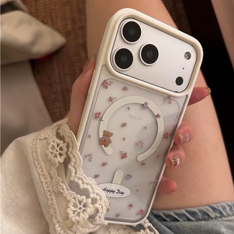 【お取り寄せ商品】iPhoneケース スマホケース iPhone17 iPhone16 iPhone15 iPhone14 おしゃれ 韓国 くま magsafe 可愛い L9581