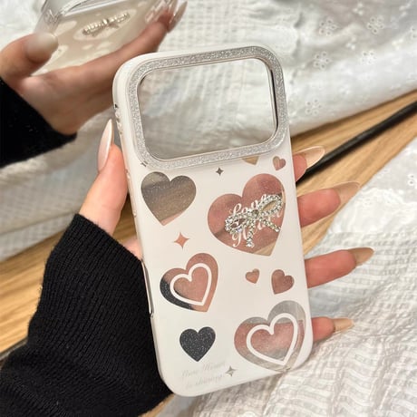 【お取り寄せ商品】iPhoneケース スマホケース iPhone17 iPhone16 iPhone15 かわいい 大人女子 おしゃれ リボン ラメ L9418