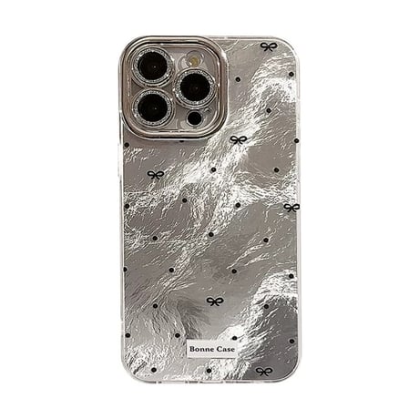 【お取り寄せ商品】iPhoneケース スマホケース iPhone15 iPhone14 リボン 光沢 大人っぽ 韓国風 L7532