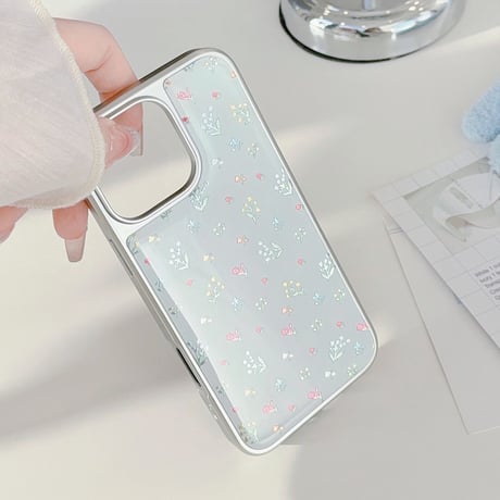 【お取り寄せ商品】iPhoneケース スマホケース iPhone16 iPhone15 iPhone14 韓国 ガーリー 小さな花柄 L9816