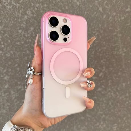 【お取り寄せ商品】iPhoneケース スマホケース iPhone16 iPhone15 iPhone14 magsafe シンプル グラデーション 可愛い M7079
