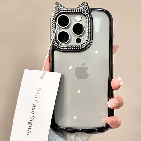 【お取り寄せ商品】iPhoneケース スマホケース iPhone15 iPhone14 猫耳 カメラ フレーム L8921