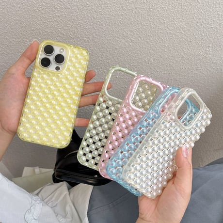 【お取り寄せ商品】iPhoneケース スマホケース iPhone16 iPhone15 iPhone14 可愛い 韓国 パール デザイン ケース L9833