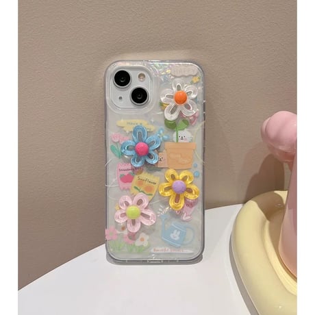 【お取り寄せ商品】iPhoneケース スマホケース iPhone15 iPhone14 ディジー 花柄 猫 L8941