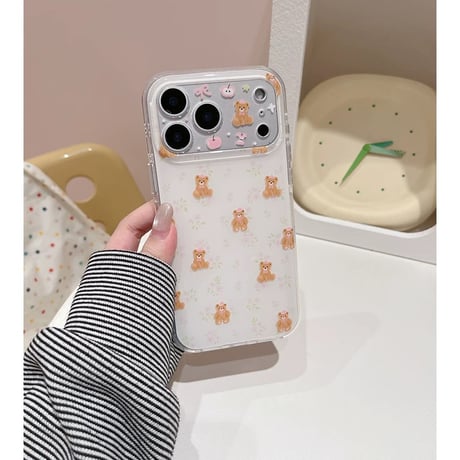 【お取り寄せ商品】iPhoneケース スマホケース iPhone17 iPhone16 iPhone15 韓国 クマ 可愛い M7151