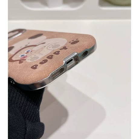 【お取り寄せ商品】iPhoneケース スマホケース iPhone16 iPhone15 iPhone14 コルク ブラウン 犬 L9148
