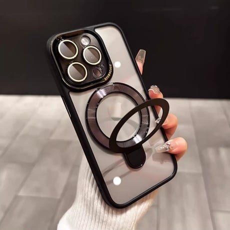 【お取り寄せ商品】iPhoneケース スマホケース iPhone15 iPhone14 Magsafe マグネット 磁気 カラーフレーム フレームケース 透明 シンプル 推し活 L7784