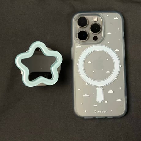 【お取り寄せ商品】iPhoneケース スマホケース iPhone17 iPhone16 iPhone15 韓国 magsafe グリップ付き 雲 星 M7177
