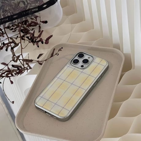 【お取り寄せ商品】iPhoneケース スマホケース iPhone16 iPhone15 iPhone14 大人可愛い 春 チェック柄 L9396