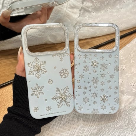 【お取り寄せ商品】iPhoneケース スマホケース iPhone17 iPhone16 iPhone15 iPhone14 雪 冬 可愛い ラメ M7123