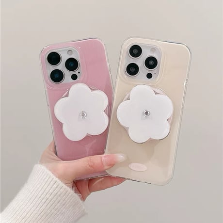 【お取り寄せ商品】iPhoneケース スマホケース iPhone16 iPhone15 iPhone14 可愛い デイジー グリップ 花 MagSafe L9496
